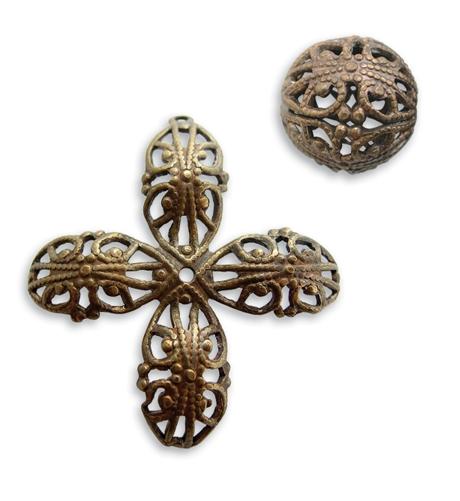 14mm Round Filigree Bead - Wrap (12 pcs)