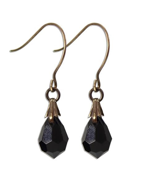 Jet - Jewel Drop Earrings