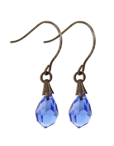 Jewel Drop Earrings - Sapphire