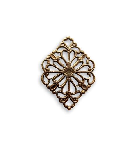 21x15mm Diamond Filigree (48 pcs)