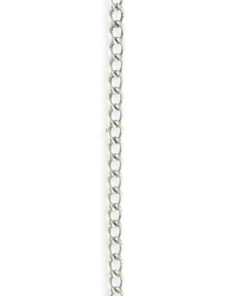 3.4x5.1mm Curb Chain - Sterling Silver Antique Plated (12 ft)