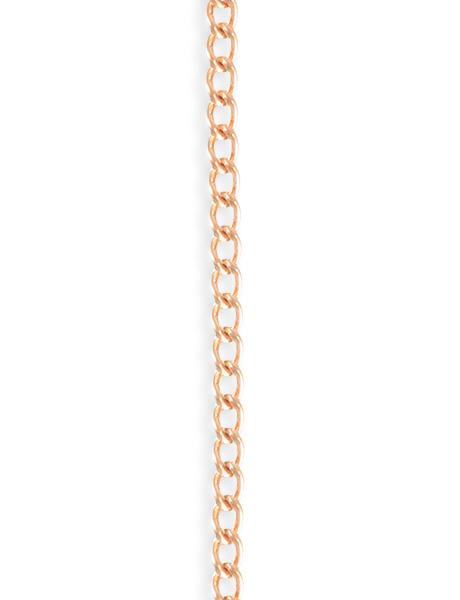 3.4x5.1mm Curb Chain - Rose Gold Plated (10 ft)
