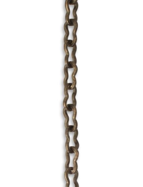 4.1x7.2mm Flat Ornate Chain - Natural Brass