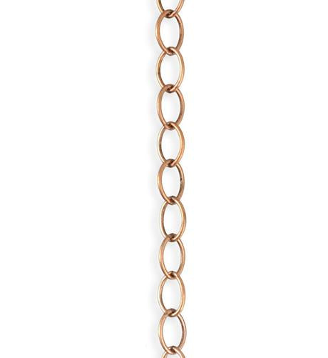 4.4x6.6mm Small Fine Oval - Copper Antique Plated (10 ft)