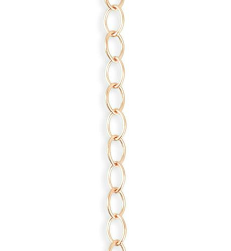 4.4x6.6mm Small Fine Oval - Rose Gold Plated (8 ft)