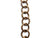 10.2x10.5mm Round Link Chain - Natural Brass