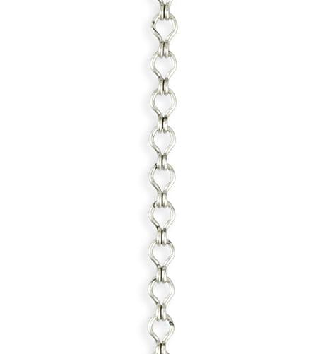 3.7x6.6mm Ladder Chain - Sterling Silver Antique Plated (12 ft)