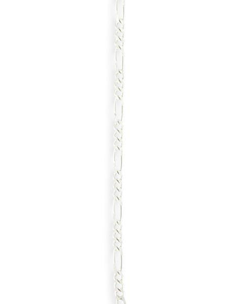 2.1x5.9mm Figaro Chain - Sterling Silver Plated (8 ft)