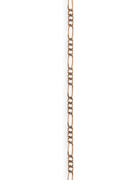 2.1x5.9mm Figaro Chain - Copper Antique Plated (8 ft)