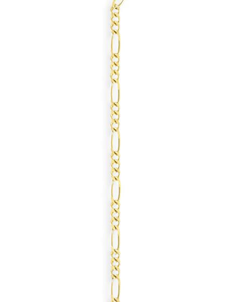 2.1x5.9mm Figaro Chain - 10K Gold Plated (7 ft)