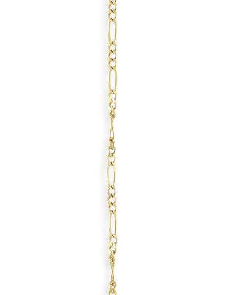 2.1x5.9mm Figaro Chain - 14K Gold Antique Plated (7 ft)