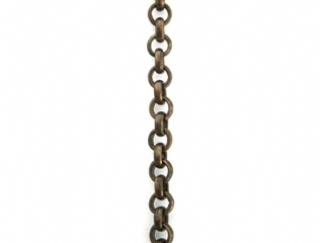 3.6x3.6mm Rollo Chain - Natural Brass