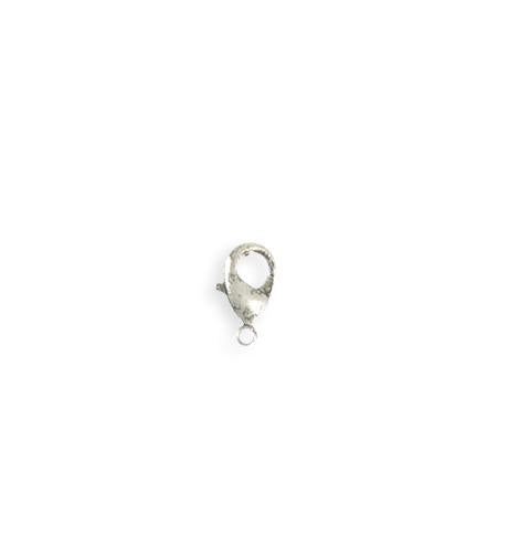 9.5mm Lobster Clasp - Sterling Silver Antique Plated (37 pcs)