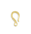 23x13mm Coiled Wire Hook - 10K Gold Plated (15 pcs)