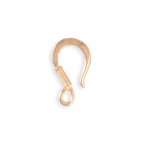 23x13mm Coiled Wire Hook - Rose Gold Plated (15 pcs)