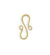 24x13mm S Shaped Hook - 10K Gold Antique Plated (15 pcs)