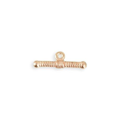 20x7mm Rib Toggle Bar - Rose Gold Plated (23 pcs)