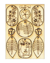 Azalea Garden, Jewelry Pop Outs (5 panels, 9pcs/ea)