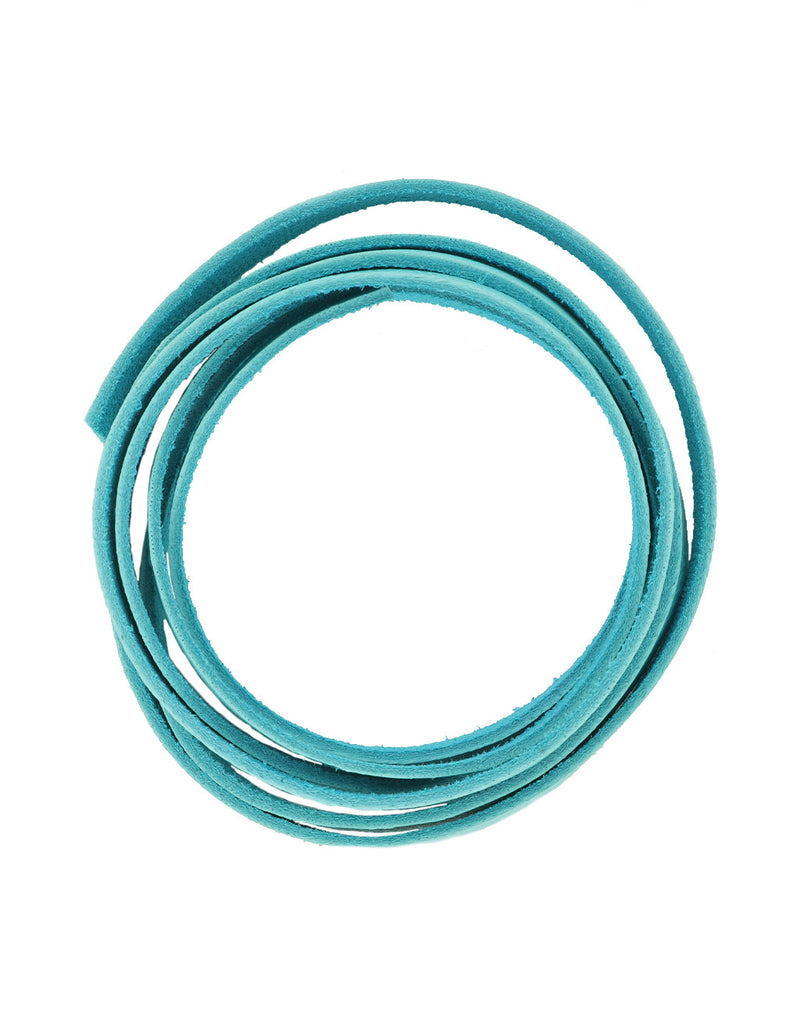 Turquoise Deerskin Leather Lace, 3/16" (50ft)