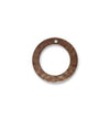 19mm Tiny Hammered Ring - Natural Brass (12 pcs)