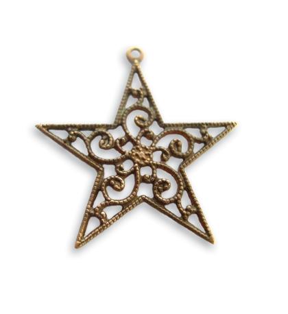 26x25mm Filigree Star Drop - Wrap (12 pcs)