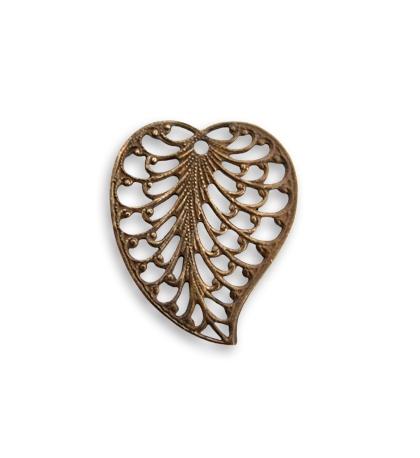 19x16mm Filigree Leaf Charm (20 pcs)