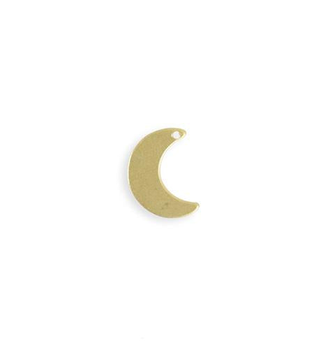 13mm Moon Blank - Solid Brass (20 pcs)