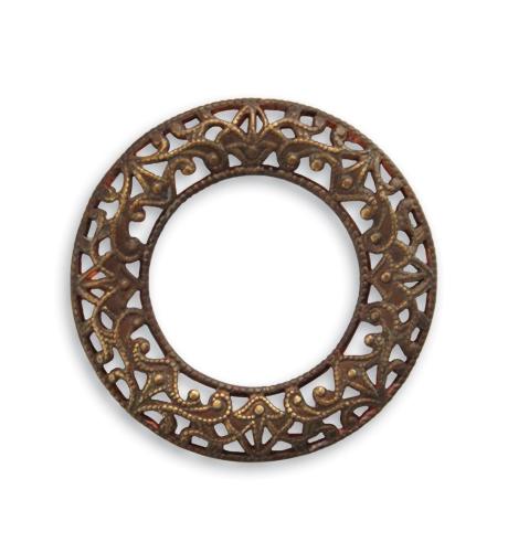 28mm Scrolled Filigree Ring (18 pcs)