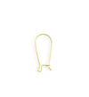 20x9mm Arched Ear Wire - 10K Gold Plated (69 pcs)