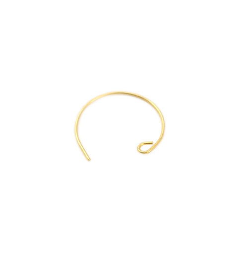 18mm Circle Ear Wire - 10K Gold Plated (12 pcs)
