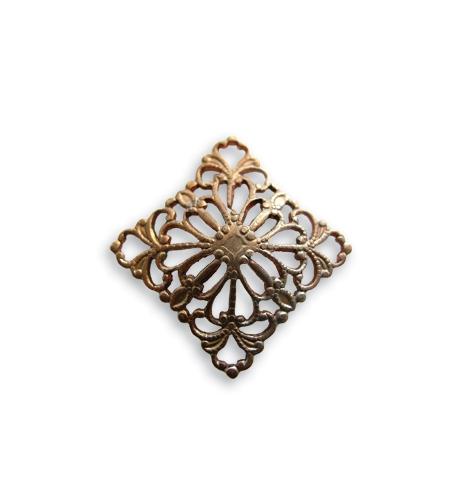 20mm Square Dapped Filigree (18 pcs)