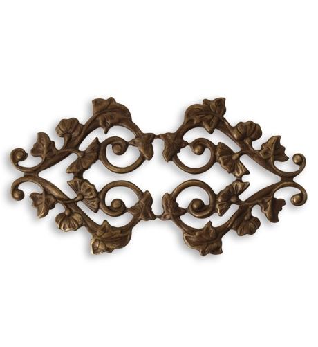 59x31mm Deco Vines Filigree - Natural Brass (10 pcs)