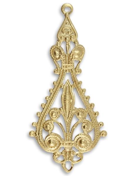 55.5x25mm Etruscan Drop Filigree (8 pcs)