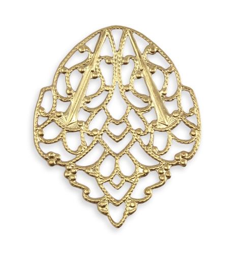 33x28mm Delicate Crest Filigree (10 pcs)