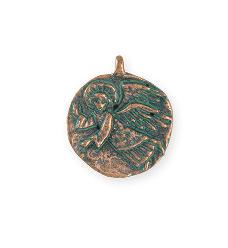 25.5x22mm Guardian Angel [Green Girl Studios] - Copper Verdigris (1pc)