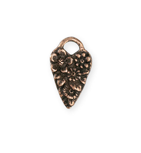 25x15mm Fairy Heart [Green Girl Studios] - Copper Antique (1pc)