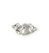 25.5x12.5mm Flying Pig [Green Girl Studios] - Sterling Silver Antique (1pc)
