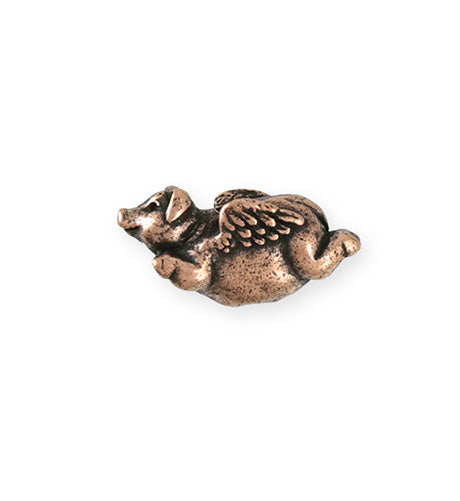 25.5x12.5mm Flying Pig [Green Girl Studios] - Copper Antique (1pc)