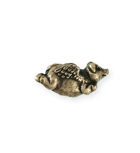 25.5x12.5mm Flying Pig [Green Girl Studios] - Bronze Antique (1pc)