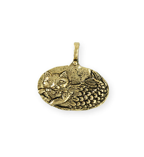 23.5x23mm Catfish [Green Girl Studios] - 10K Gold Antique (1pc)