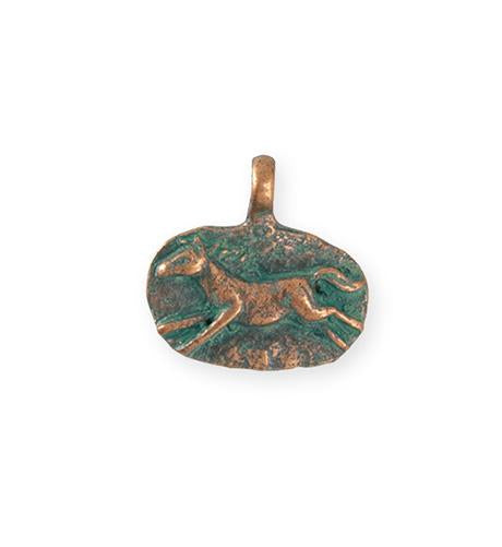 20.5x20mm Brave Horse [Green Girl Studios] - Copper Verdigris (1pc)