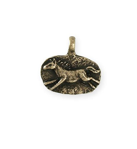 20.5x20mm Brave Horse [Green Girl Studios] - Bronze Antique (1pc)