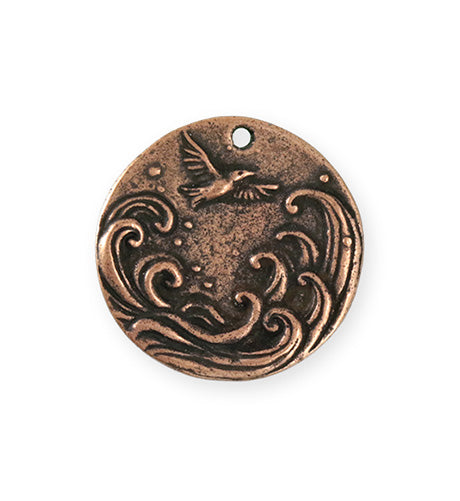 27.5mm Grateful Heart [Green Girl Studios] - Copper Antique (1pc)