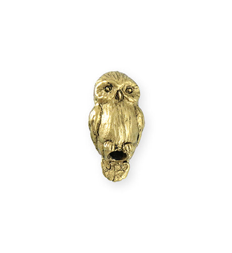 23x12mm Barn Owl [Green Girl Studios] - 10K Gold Antique (1pc)