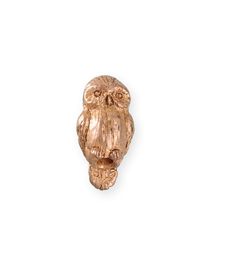 23x12mm Barn Owl [Green Girl Studios] - Rose Gold Antique (1pc)