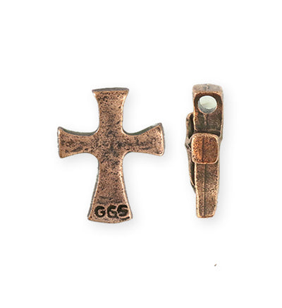 23x18mm Dove Cross [Green Girl Studios] - Copper Antique (1pc)