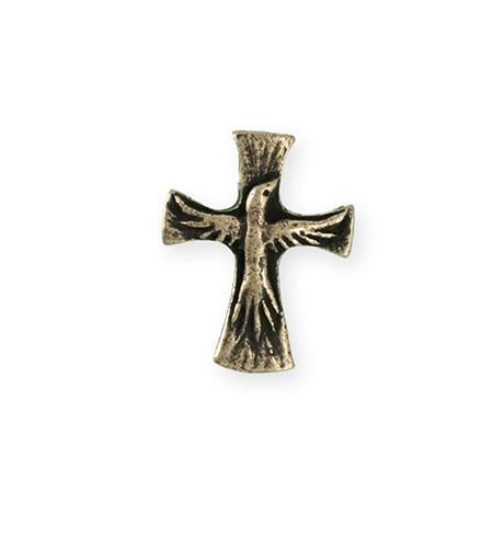 23x18mm Dove Cross [Green Girl Studios] - Bronze Antique (1pc)