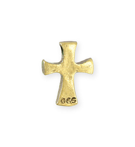 23x18mm Dove Cross [Green Girl Studios] - 10K Gold Antique (1pc)