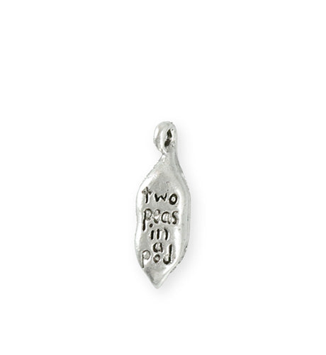 24.5x8.5mm Two Peas In A Pod [Green Girl Studios] - Sterling Silver Antique (1pc)