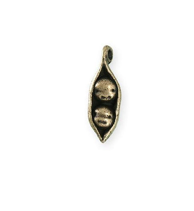 24.5x8.5mm Two Peas In A Pod [Green Girl Studios] - Bronze Antique (1pc)